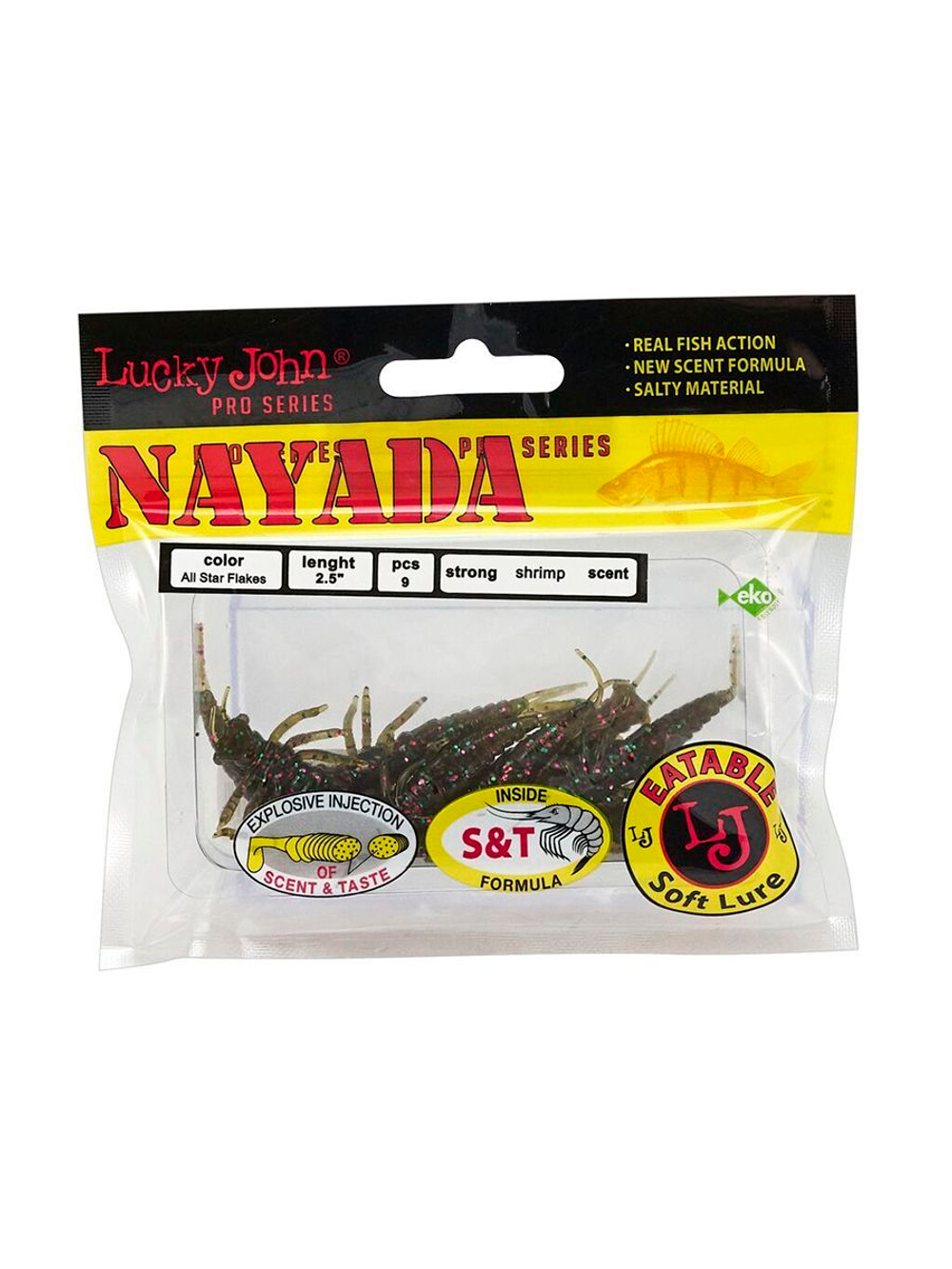 Твистеры съедобные искусственные LJ Pro Series NAYADA 3.0in (07.62)/071 7 шт. в упак.