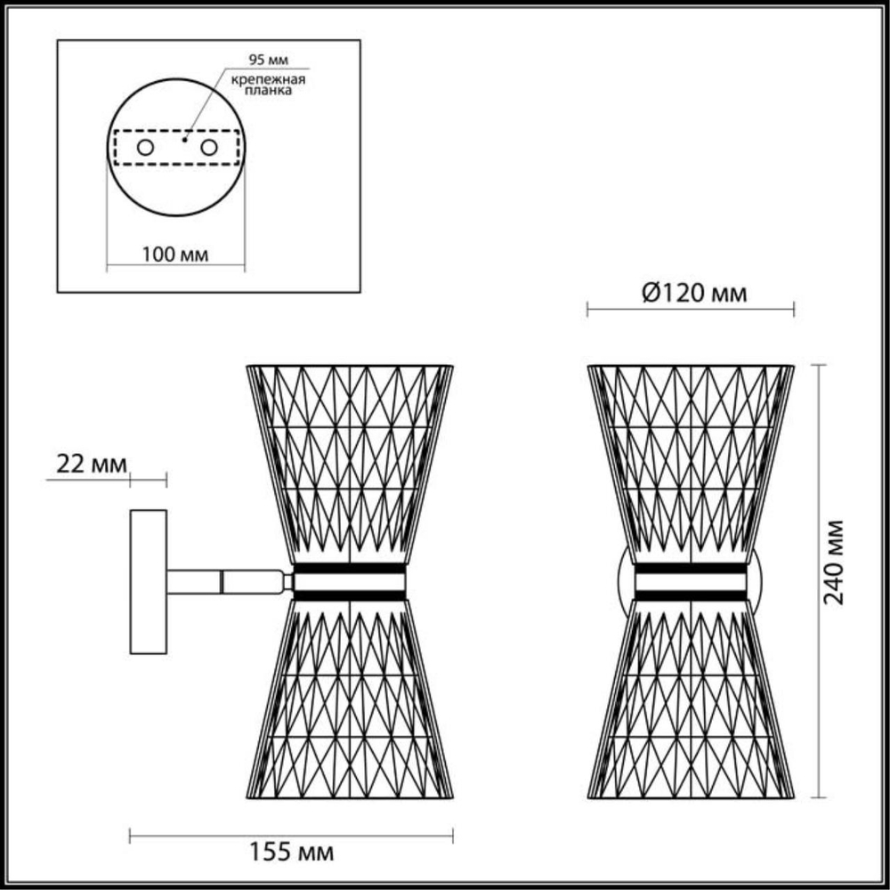 3599/12WL LN Бра LED 12Вт 4000К IP20 LEDIO