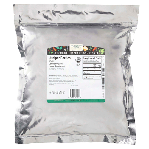 Frontier Co-op, Органические цельные ягоды можжевельника, 453 г (16 унций)