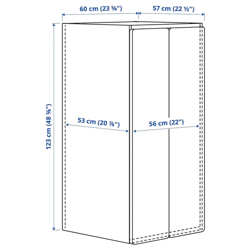 Шкаф - PLATSA/ SMÅSTAD / SMАSTAD  IKEA/ ПЛАТСА/СМОСТАД  ИКЕА, 60x57x123 см, белый