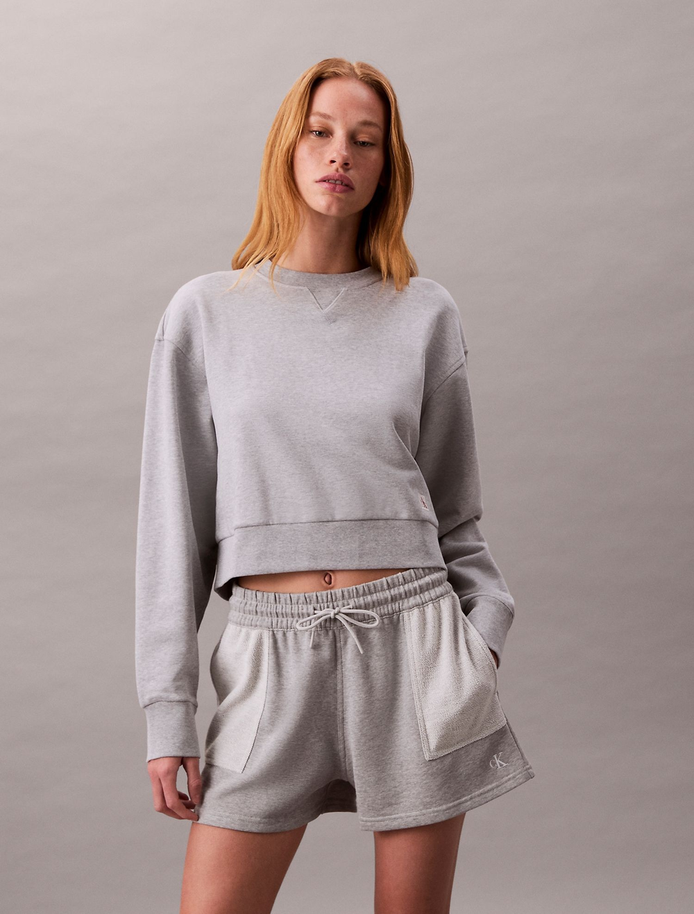 Свитшот Calvin Klein French Terry Cropped Relaxed Sweatshirt Grey Heather