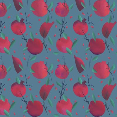 Гранаты на голубом