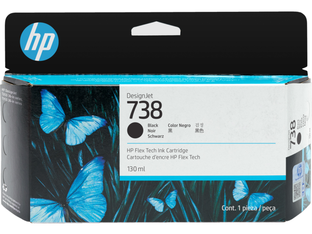 Картридж HP 738 300-ml Black DesignJet Ink Cartridge (498N8A)