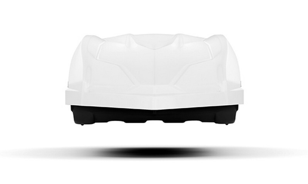 Автобокс на крышу автомобиля "Cybort Inception" 480 л, двухсторонний (белый металлик) / ТюнАвто