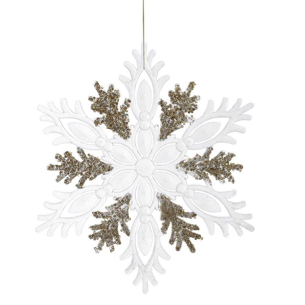 GAEM Изделие декоративное подвесное "Снежинка", L26 W0,5 H30 см, 3в.