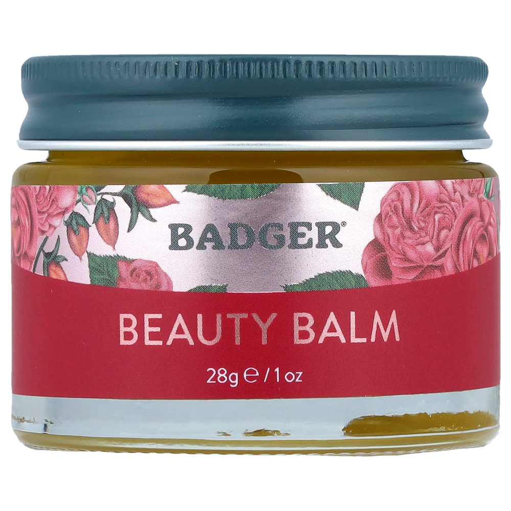 Badger, ультранасыщенный бальзам для красоты + шиповник, роза, 28 г (1 унция)