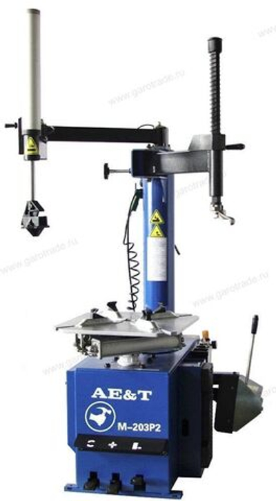 Шиномонтажный станок полуавтомат Взрывная накачка Пневмоприжим слева M-203ВР2 AE&T