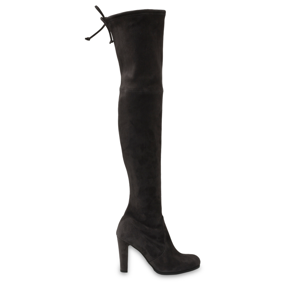 Замшевые ботфорты Stuart Weitzman 41277 на устойчивом каблуке
