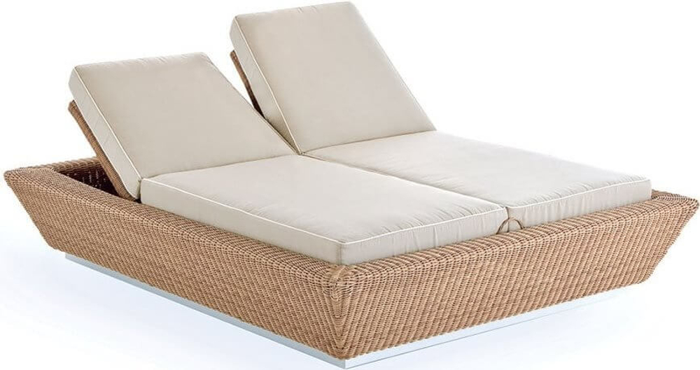 Лаунж-лежак плетеный Tagliamento Zoe, солома