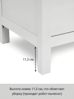 IKEA ТВ-тумба HEMNES, белая, 183*57*46, КЫМОР (ИКЕА ХЕМНЭС)