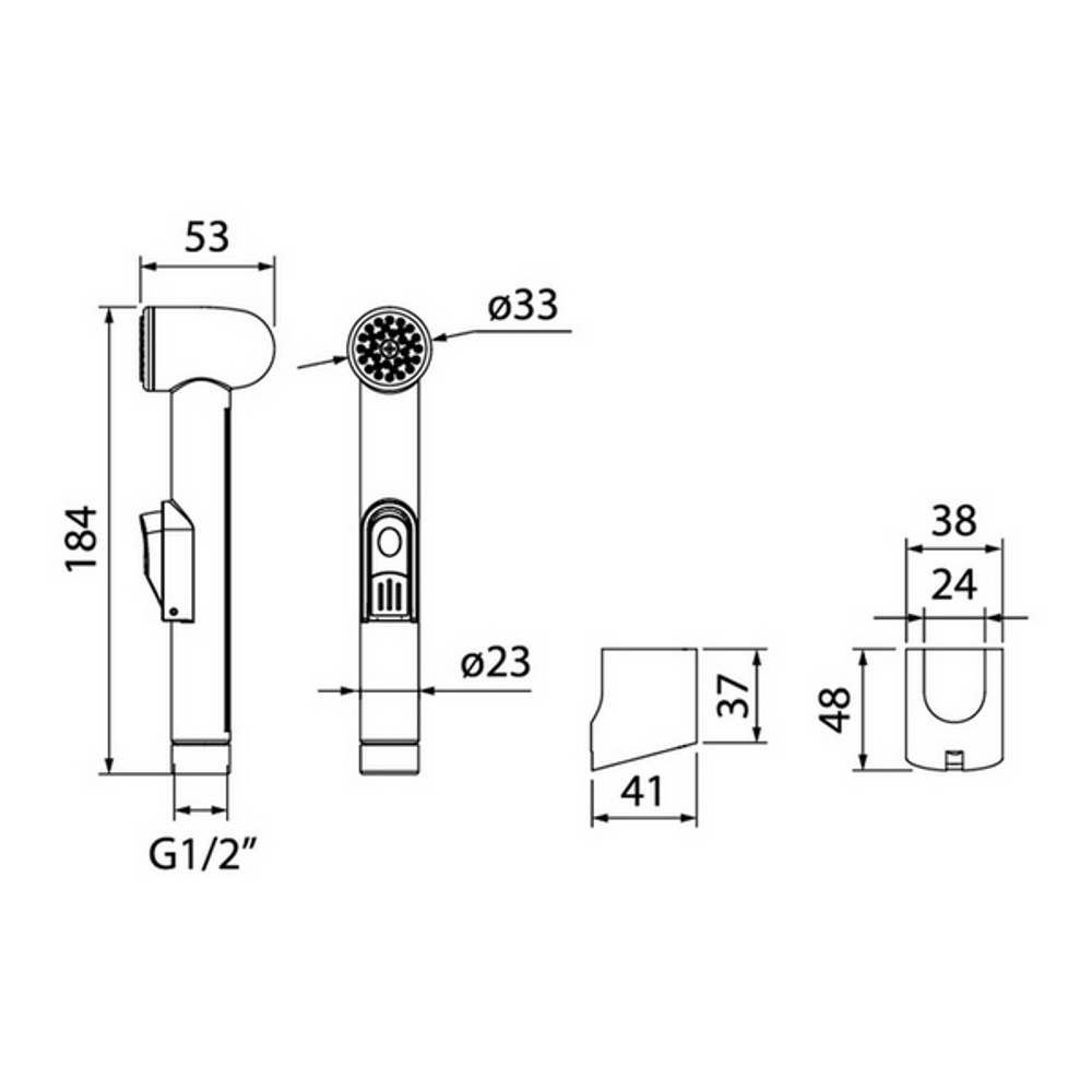 Лейка гигиеническая IDDIS 010SB0Gi20 D33 1 режим ХРОМ, коробка