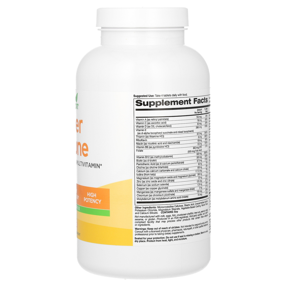 Super Nutrition, Super Immune, мультивитаминный комплекс с глутатионом для укрепления иммунитета, без железа, 240 таблеток