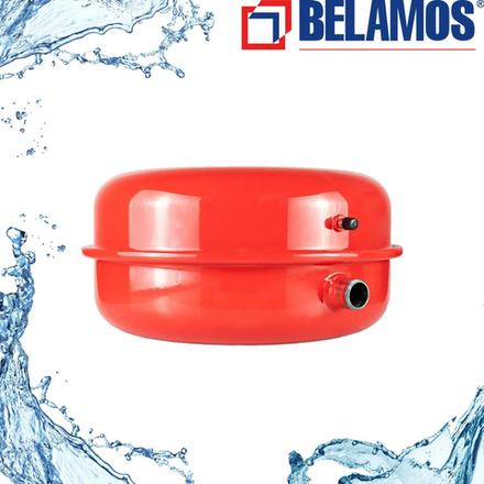 Гидроаккумулятор 10 литров для ГВС / расширительный бак (экспанзомат) плоский 3/4" Belamos, красный 10FL