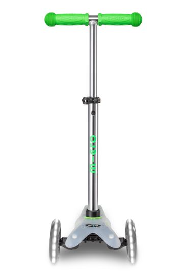 Самокат Mini Micro Deluxe Flux LED неоновый зеленый