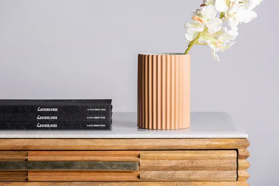 Ваза Plisse Stone коричневая