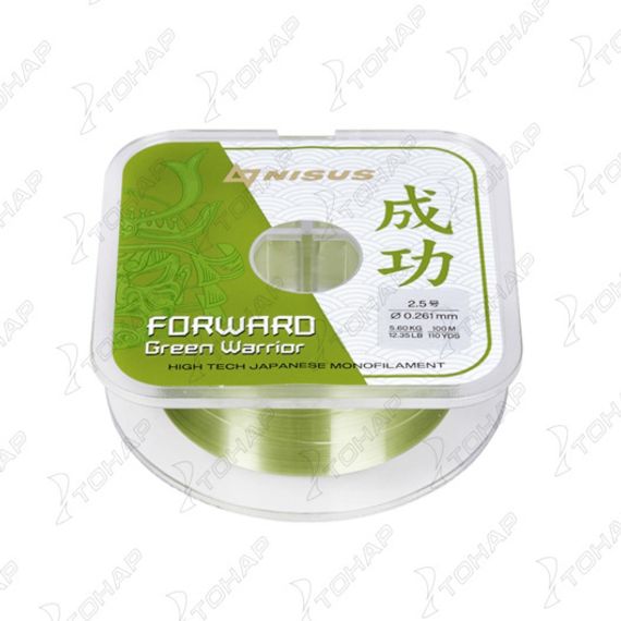Леска FORWARD Green Warrior 0,261mm/100m Nylon (N-FGW-0261-100) Nisus