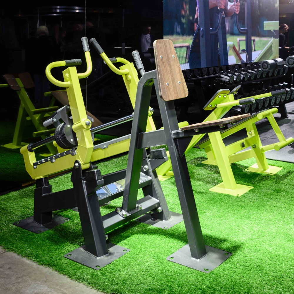 Force-2809 Уличный тренажер Наклонная тяга с переменной нагрузкой ZAVODSPORTA