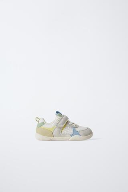 ZARA КОМБИНИРОВАННЫЕ КРОССОВКИ, СИНИЙ