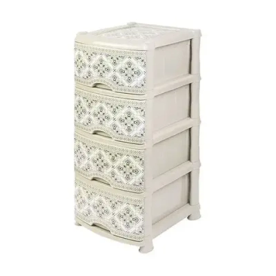 Комод 4 секции декор Мозаика (латте)