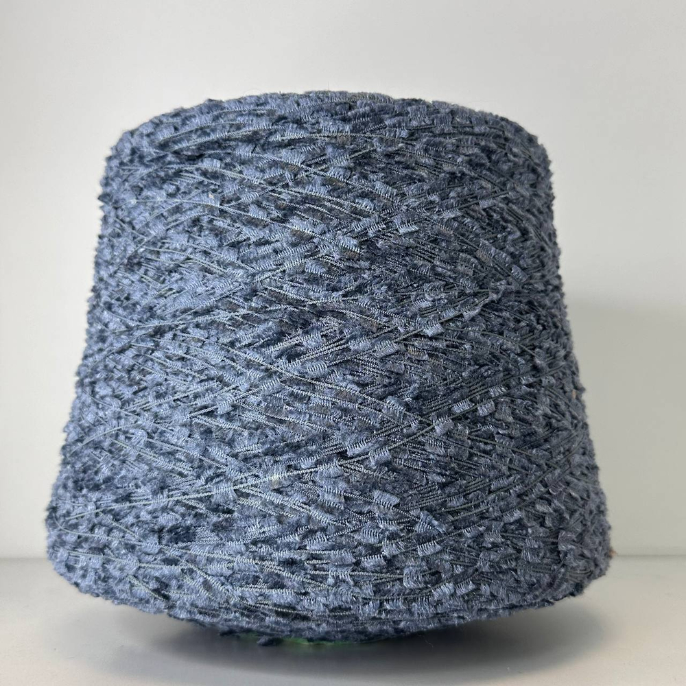 FLAG - Azeta Filati; вискоза, п/а; 250м/100гр; фантазийная нить, травка фиагментами; col. 4170, col. Bluestone, цвет: голубой камень