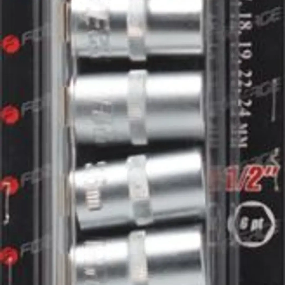 Набор головок 12пр. 1/2''6гр.(10-19,22,24мм), на планке Forsage F-4121-5