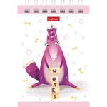 Блокнот МАЛЫЙ ФОРМАТ (75х105 мм) А7, 40 л., гребень, тонированный блок, без линовки, HATBER "Единорожки", 40Б7Вгр