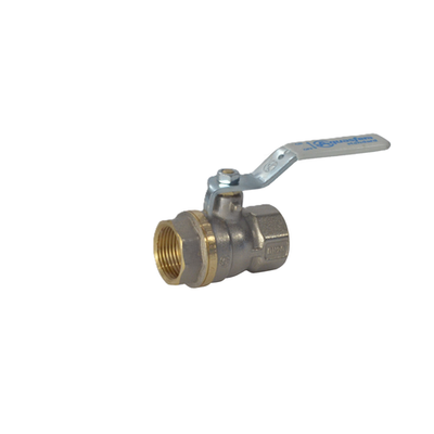 Кран шаровой латунь никель 1101 Standard Ду 25 Ру25 ВР полнопроходной рычаг белый Aquasfera 1101-03 .