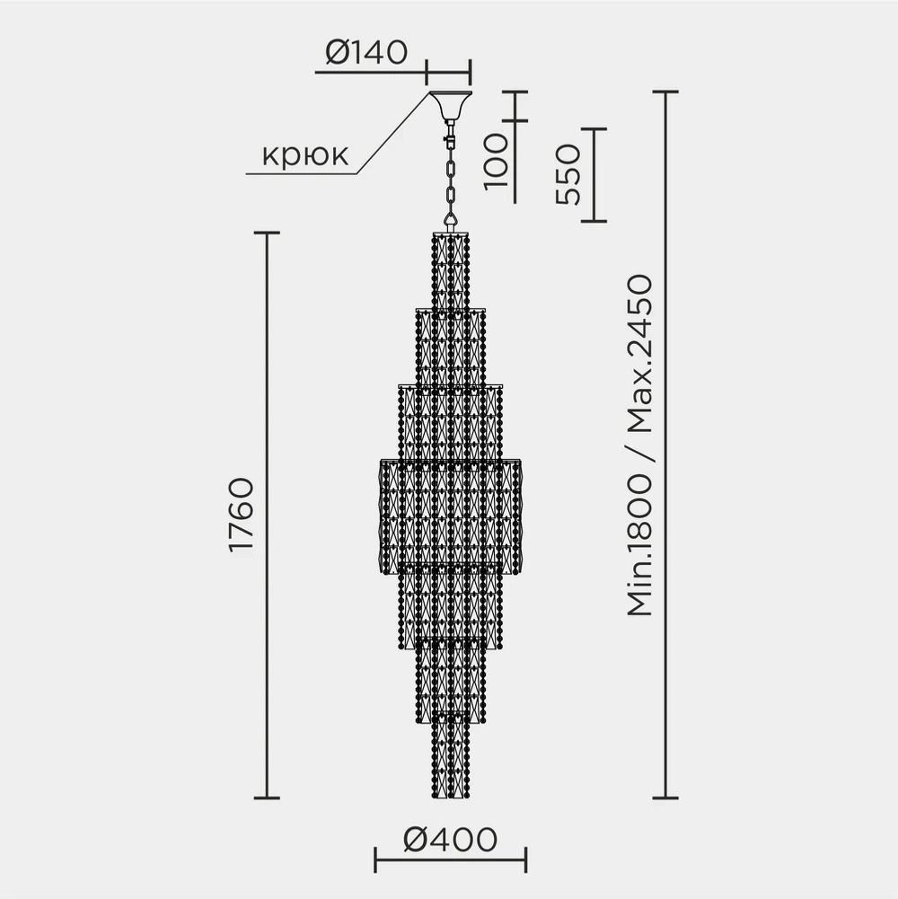 Каскадная люстра Modelux ML.900.20 CR