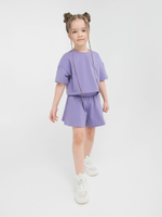 Костюм футболка и юбка-шорты "Аметистовый"
