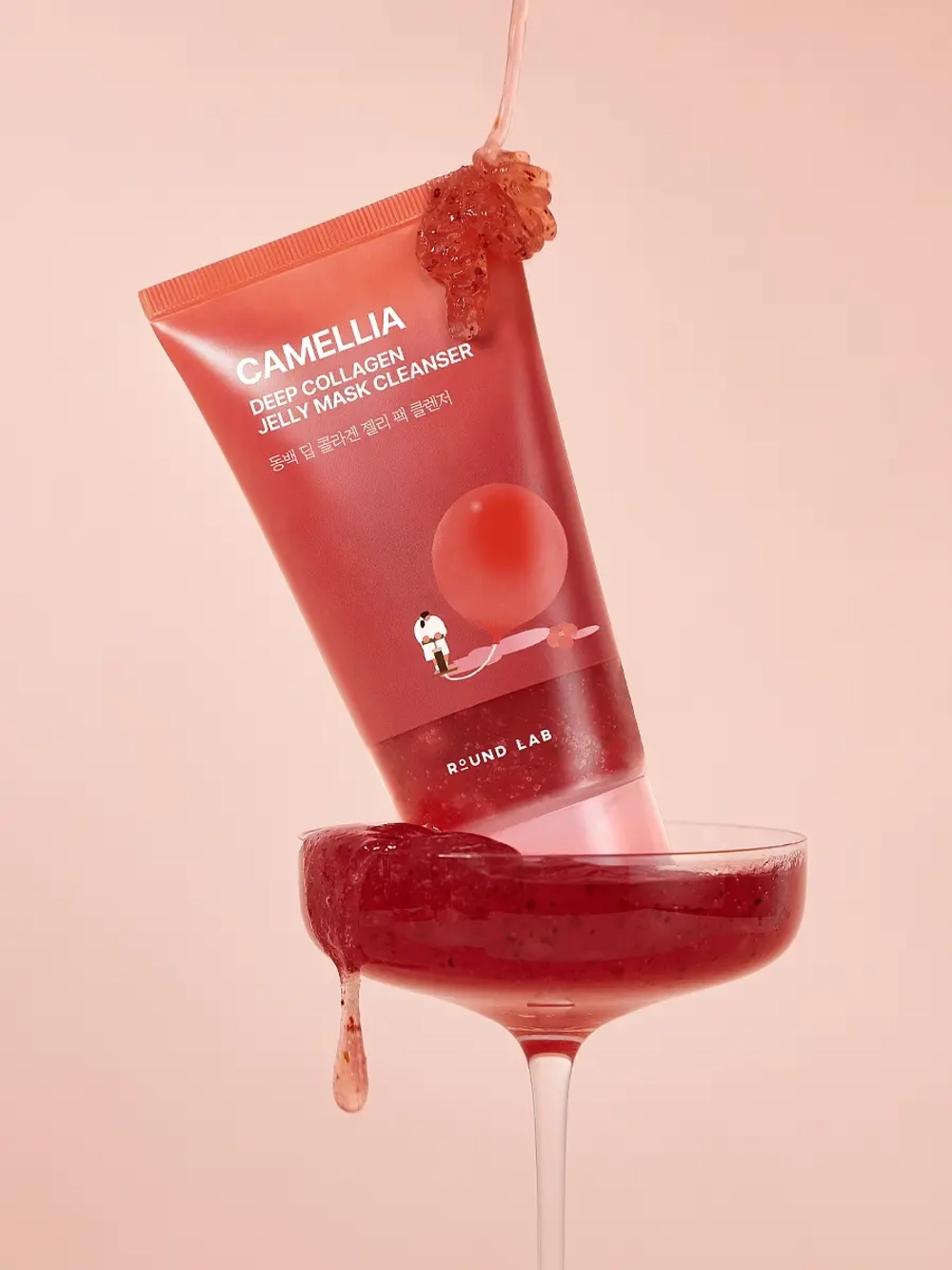 Round Lab Очищающий гель-маска с экстрактом камелии и коллагеном Deep Collagen Jelly Mask Cleanser 150 мл