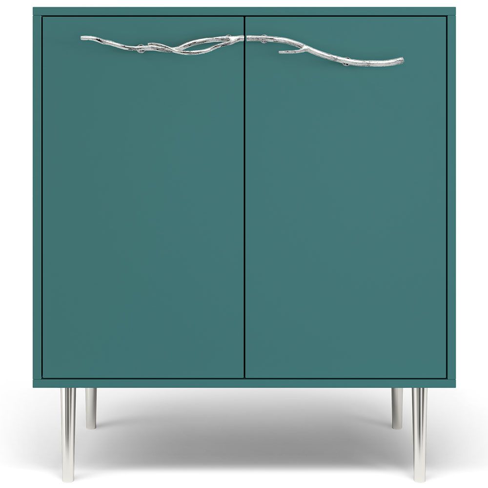 Комод Арт Колор matte Стайл Сильвер с 2 полками Пастельно-синий матовый