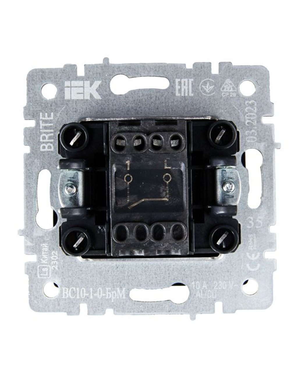 Выключатель 1-кл. СП BRITE ВС10-1-0-БрМ 10А механизм маренго IEK BR-V10-0-10-K35