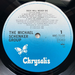 Винтажная виниловая пластинка LP The Michael Schenker Group Rock Will Never Die (Япония 1984) (Оби)
