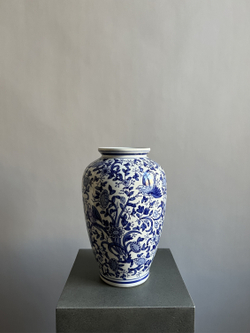 Ваза "Шинуазри Blue" (керамика), D19xH30 см