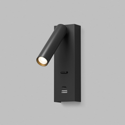 Светильник настенный CHARGELUX, USB-A , 3Вт, 3000К, алюминий, черный
