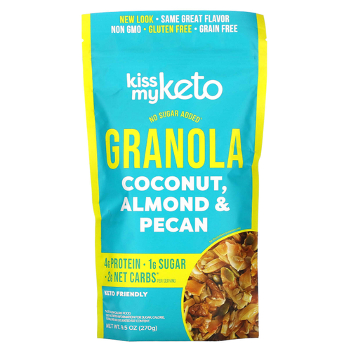 Kiss My Keto, Keto Granola, Кокос, миндаль и пекан, 9,5 унций (270 г)