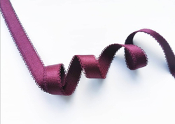 Бретелечная резинка, с фестонами, 15 мм, малиновое сияние, м