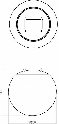 Накладной светильник Denkirs BELTY ORB DK5550-BK