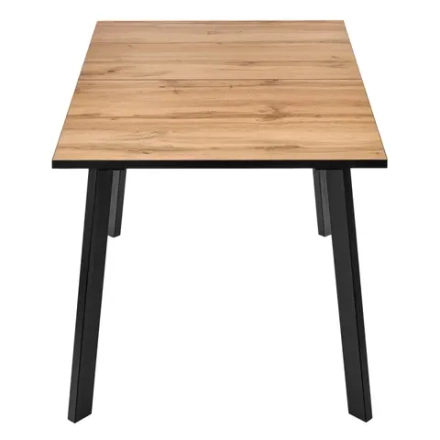 Стол Bradex Home Dublin раскладной 120-160х80х75 Дуб Вотан, чёрные ножки