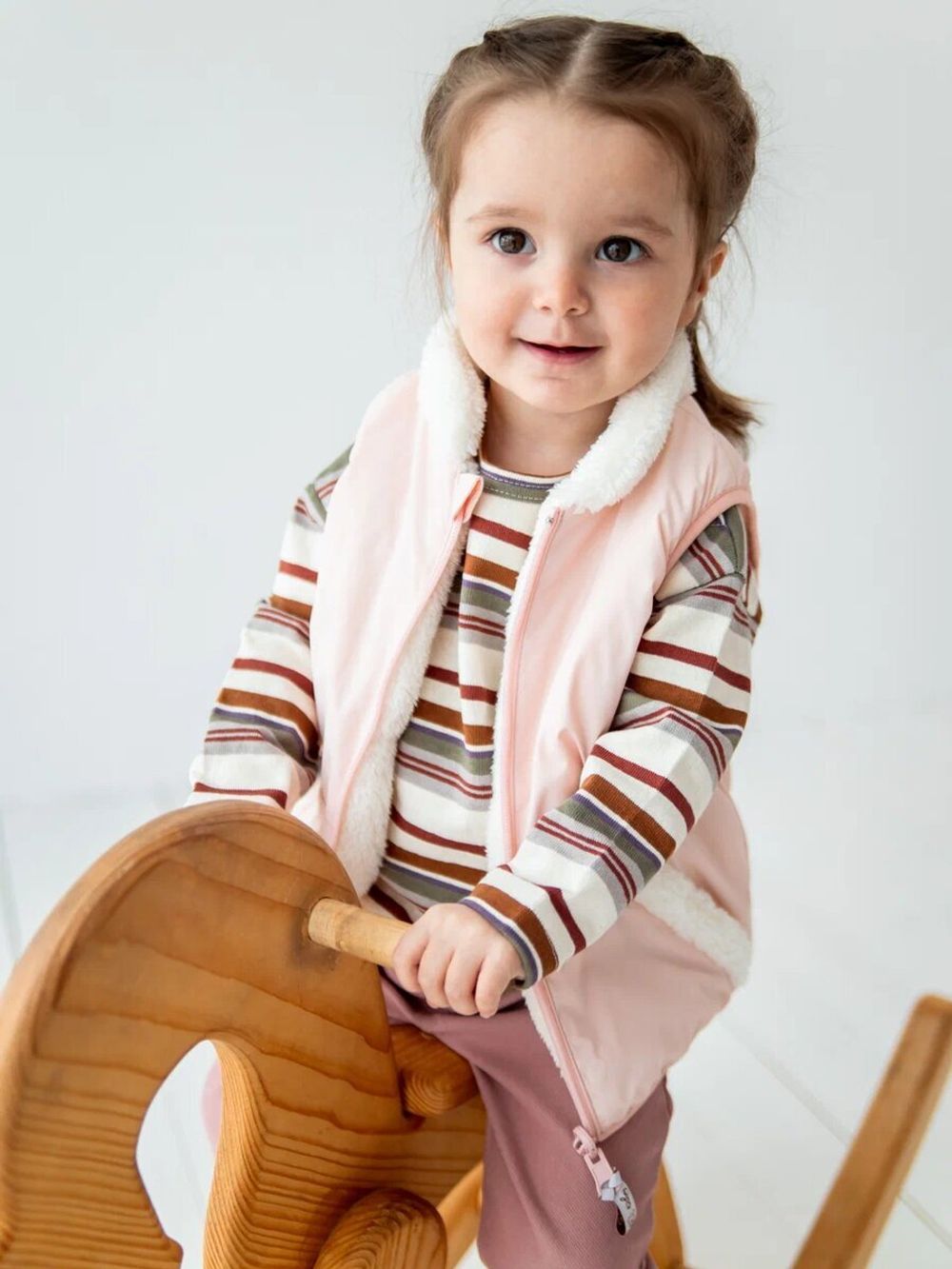 Жилет двусторонний "Пудра" 0+