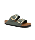 Кожаные шлепанцы arizona big buckle lenb thyme Birkenstock - зеленый(1025367)