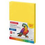 Бумага цветная ПЛОТНАЯ BRAUBERG, А4, 160 г/м2, 250 л., желтая, интенсив, для печати, творчества, 116674