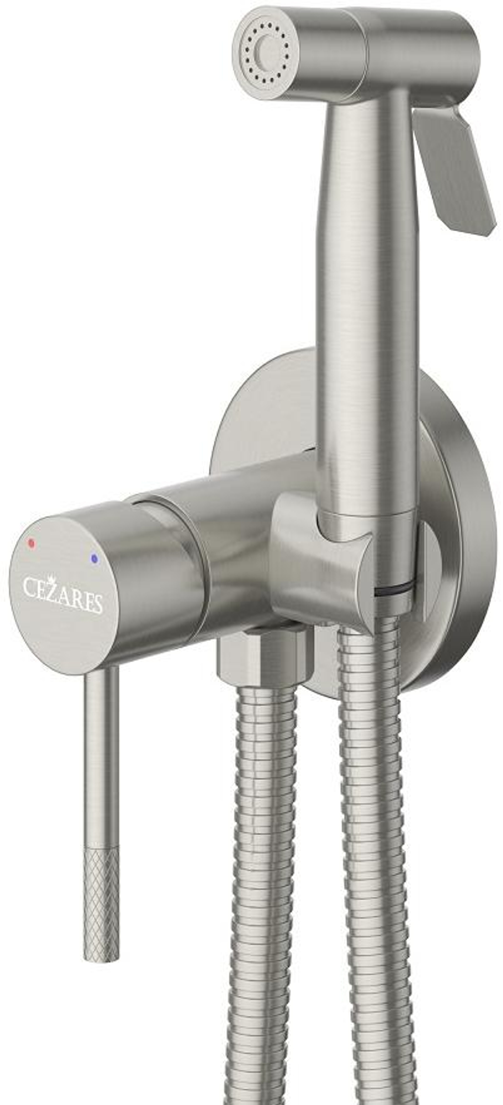 Встраиваемый смеситель Cezares RELAX-DIF-IN с гигиеническим душем, сатин
