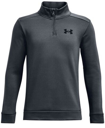 Кофта для мальчика теннисная Under Armour Boys' Armour Fleece 1/4 Zip - серый