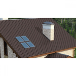 Гибкая черепица Docke PREMIUM Двухслойная "Ницца" Кофе 2,9м2