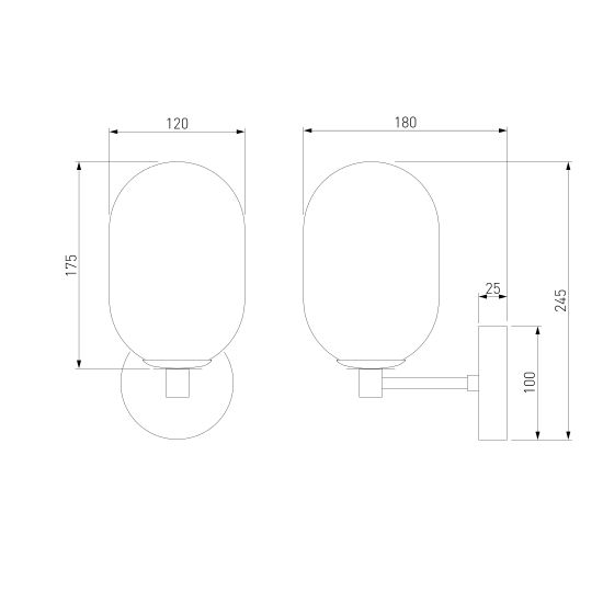 60161 / настенный светильник/ латунь