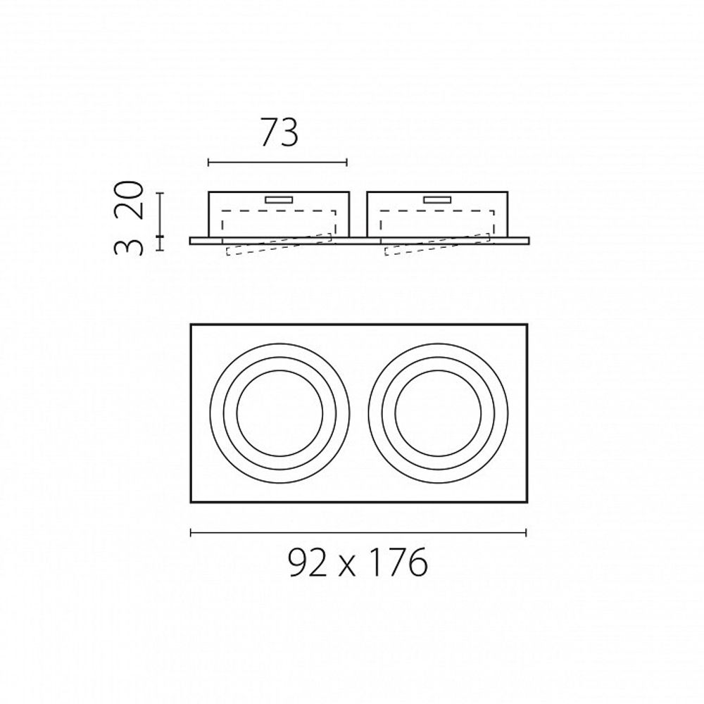 Встраиваемый светильник Lightstar Singo Base 011616