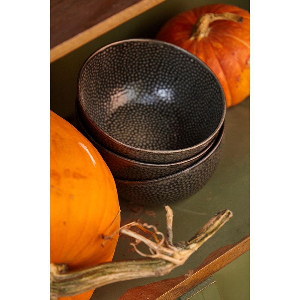 Набор чаш Dots, 800 мл, черные, 2 шт.