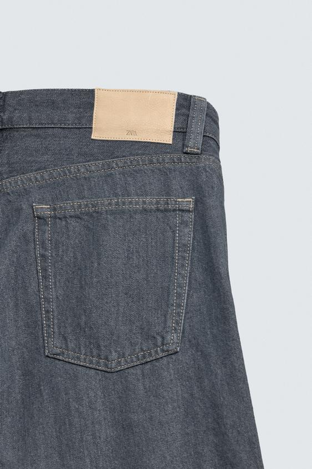ZARA ДЖИНСЫ STRAIGHT FIT, СЕРЫЙ