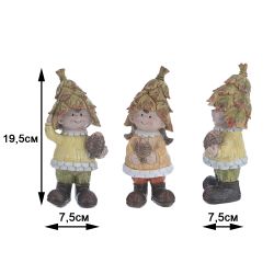 GAEM Фигурка декоративная "Мальчик/Девочка", L9 W6,5 H19 см, 2в.